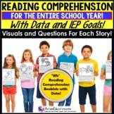READING COMPREHENSION with WH Questions and DATA for Special Education Bundle