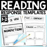 READING COMPREHENSION Worksheets - 75 Response Templates for Any Book