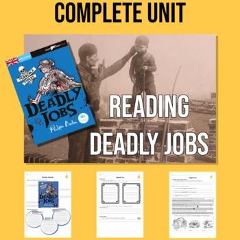 Preview of READING "DEADLY JOBS" - A book study for ESL students!