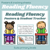 READING FLUENCY posters and student tracker 1st grade - 4th grade