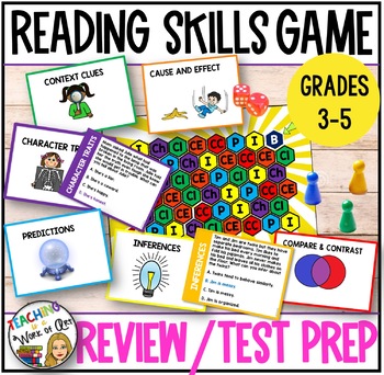 reading game grades 3 5 reading task cards by teaching