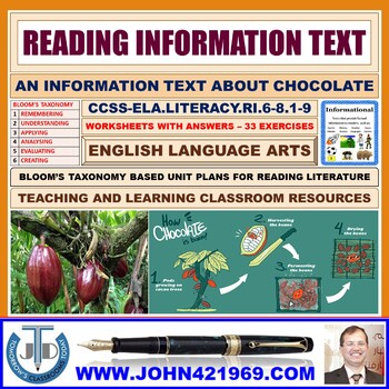 Preview of READING INFORMATION TEXT: WORKSHEETS WITH ANSWERS - 33 EXERCISES