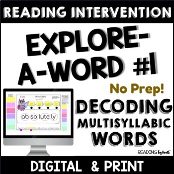 Preview of SCIENCE OF READING INTERVENTION DECODING MULTISYLLABIC WORDS EXPLORE 1