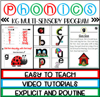 Preview of READING INTERVENTION WITH PHONICS: Kindergarten