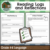 READING LOGS and Reflection Worksheets (Grade 4-6)