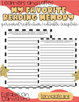 Preview of READING MEMORY REFLECTION  | READ ACROSS AMERICA | EDITABLE