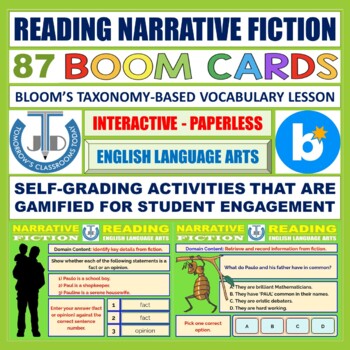 Preview of READING NARRATIVE FICTION - SHORT STORY - 87 BOOM CARDS