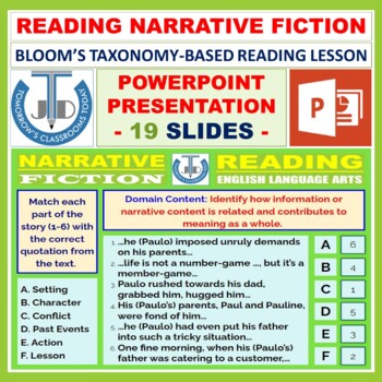 Preview of READING NARRATIVE FICTION - SHORT STORY - POWERPOINT PRESENTATION