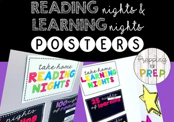 Preview of READING NIGHTS AND LEARNING POSTERS FOR THE CLASSROOM