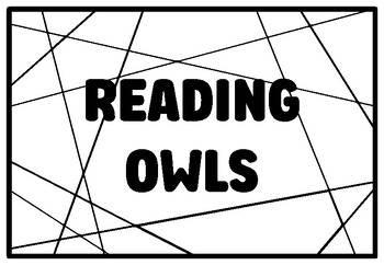 Preview of READING OWLS Literary Critters Coloring Pages, 1st Grade Emergency Sub Plans