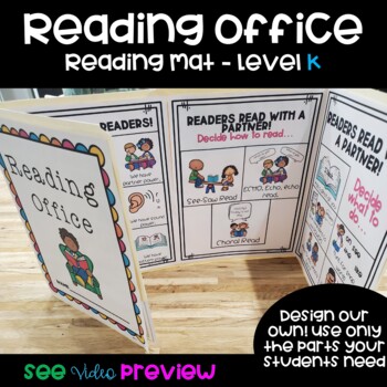 Preview of READING Office Reading Folder Mat ~ Reader's Workshop & FUN Phonics Aligned
