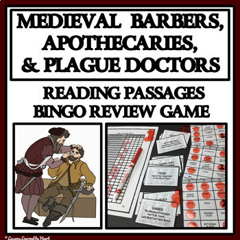 Preview of MEDIEVAL BARBERS, APOTHECARIES & PLAGUE DOCTORS - Reading Passages & Bingo