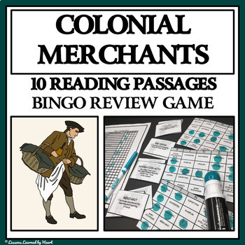 Preview of MERCHANTS AND MONEY IN COLONIAL AMERICA - Reading Passages and Bingo Review Game