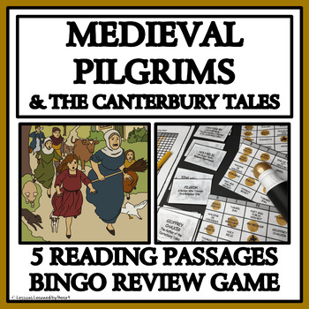 Preview of MEDIEVAL PILGRIMS & THE CANTERBURY TALES - Reading Passages and Bingo