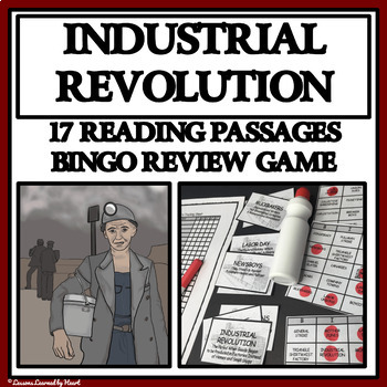 Preview of THE INDUSTRIAL REVOLUTION AND LABOR MOVEMENT: Reading Passages & Bingo