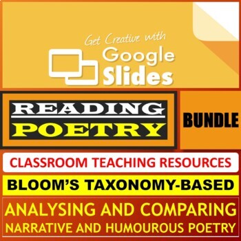Preview of READING POETRY: BLOOM'S TAXONOMY-BASED GOOGLE SLIDES - BUNDLE