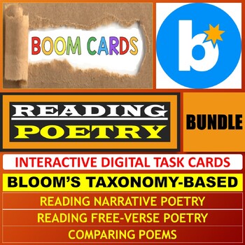 Preview of READING POETRY - BOOM CARDS - BUNDLE