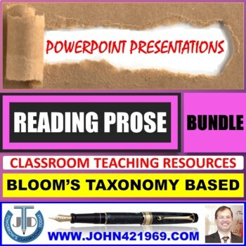 Preview of READING SHORT STORIES - BLOOM'S TAXONOMY-BASED PPT PRESENTATIONS - BUNDLE