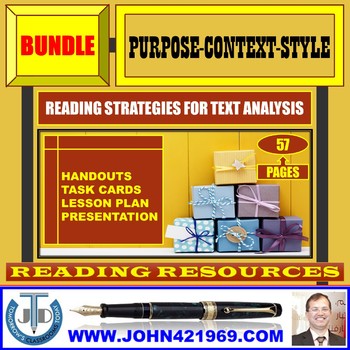 Preview of READING PURPOSE CONTEXT STYLE OF THE TEXT BUNDLE