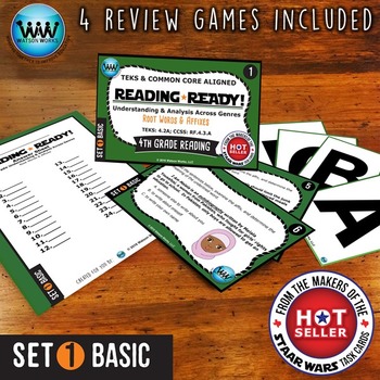 Preview of READING READY 4th Grade Task Cards - Root Words & Affixes ~ BASIC SET 1