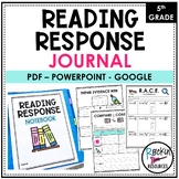 5TH GRADE READING RESPONSE JOURNAL - READING RESPONSE WORKSHEETS