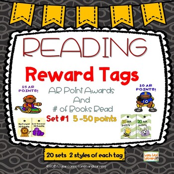 Preview of READING REWARD TAGS  SET #1