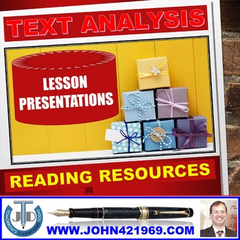 Preview of READING FOR TEXT ANALYSIS LESSON PRESENTATIONS BUNDLE