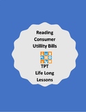 READING A UTILITY BILL - LIFE SKILLS WORKSHEETS VERSION 1