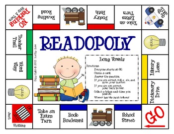 READOPOLY--Long Vowels by Kathy Law | Teachers Pay Teachers