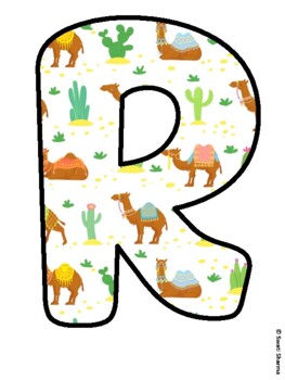 Preview of READY TO GROW TOGETHER! Desert Bulletin Board Letters