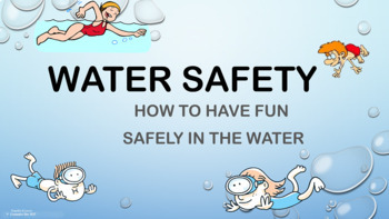 Preview of READY TO USE NO PREP Water Swimming Personal Safety SEL Lesson w 7 videos & quiz
