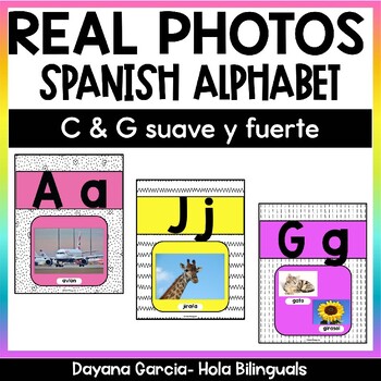 REAL IMAGES Alphabet Spanish Posters | Classroom Display | TPT