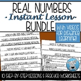 REAL NUMBERS GUIDED NOTES AND PRACTICE BUNDLE