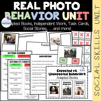 Preview of REAL PHOTO Expected vs. Unexpected Behavior Unit (sped/autism/middle/highschool)