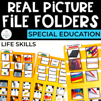Preview of Life Skills File Folders | Special Education | REAL PICTURES