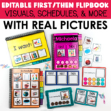 REAL PICTURES: First Then Board & Visual Schedule Flip Boo