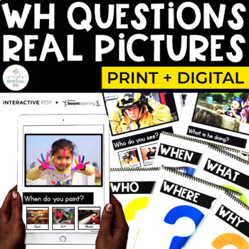 Preview of WH Questions Flip Books Bundle | Special Education | Dry Erase