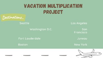 Preview of REAL WORLD: Vacation Multiplication Project