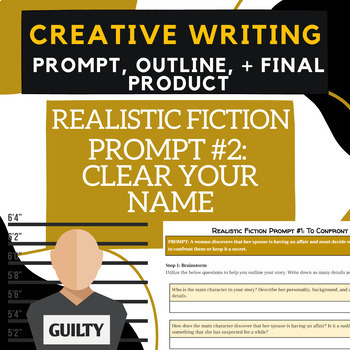 Preview of REALISTIC FICTION Prompt #2 - Creative Writing, Brainstorm, Outline, Story!