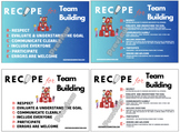 RECIPE FOR TEAM BUILDING  - 12 colorful posters