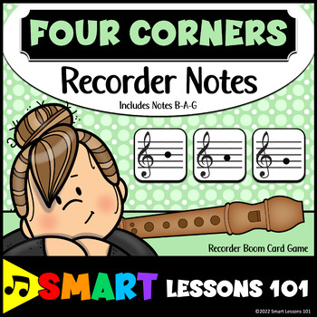 Preview of RECORDER FOUR CORNERS Game | Recorder 4 Corners BAG Notes | Music 4 Corners Game