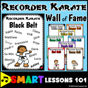 Preview of RECORDER KARATE WALL of FAME Bulletin Board Music Awards Recorder Karate Music