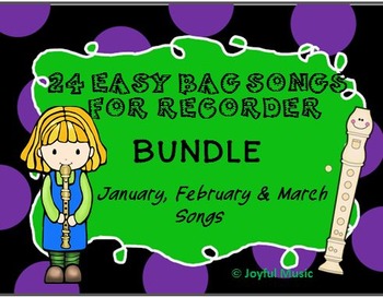 Preview of RECORDERS 24 Easy Recorder BAG Songs BUNDLE #1