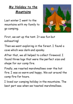 holiday in the mountains essay