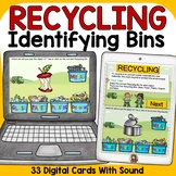 RECYCLING: IDENTIFYING BINS: EARTH DAY ACTIVITY BOOM CARDS