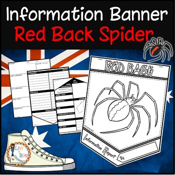 Preview of RED BACK SPIDER  Information Report Banner - Australian Animals