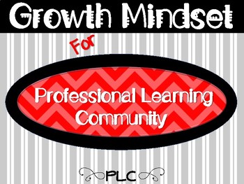 Preview of RED & BLACK ~ Growth Mindset For Professional Learning Community Posters