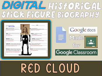 Preview of RED CLOUD Digital Historical Stick Figure Biographies  (MINI BIO)