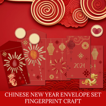 Preview of CHINESE NEW YEAR RED ENVELOPE ACTIVITY 2024 YEAR OF THE DRAGON FINGERPRINT CRAFT