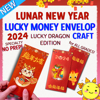Preview of RED LUCKY ENVELOPE Chinese Lunar New Year 2024 Craft Activity|Year of the Dragon